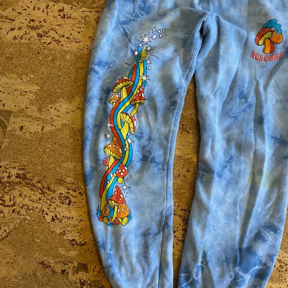 NoHours Passion Blue Tie Dye Sweatpants Small EUC - Picture 2 of 5